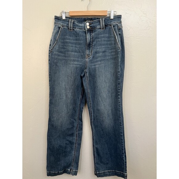 Judy Blue Any Time Any Place Wide Leg Jeans Light Wash Size 14 31 Stretch Boho - Picture 9 of 16